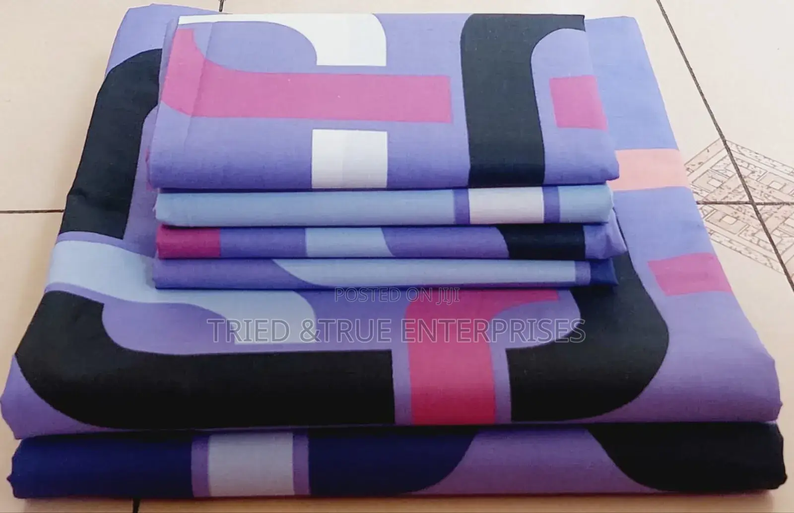 7*8 Printed Bedsheets 2flat Bedsheets 4pillowcases Gw6k