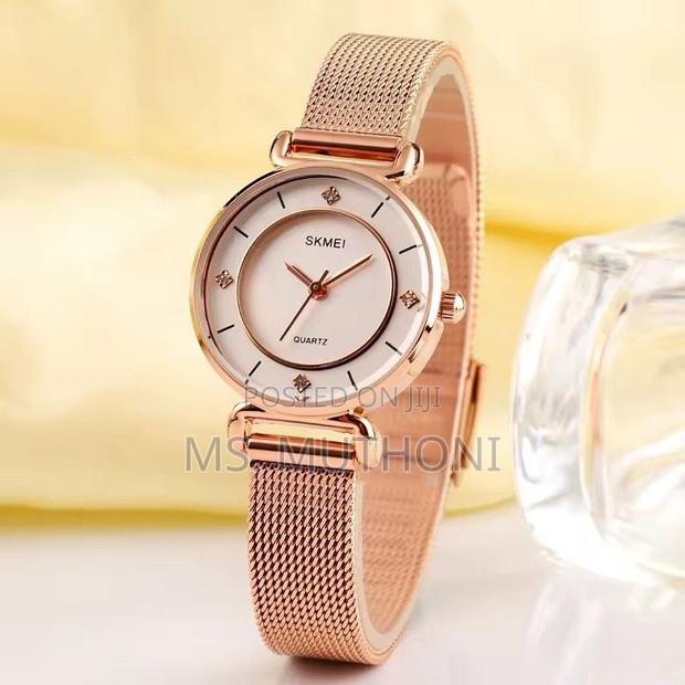 Gold Stainless Steel SKMEI LADIES Wrist WATCH *