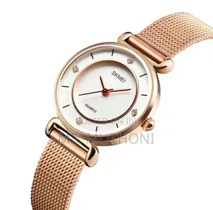 Gold Stainless Steel SKMEI LADIES Wrist WATCH *