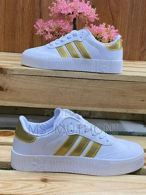White /Gold Samba Double Sole* *Sizes:36, 37,38,39,40*