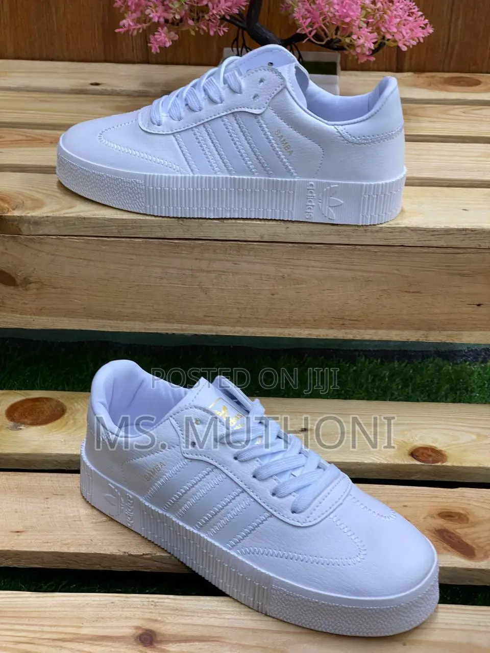 White /Gold Samba Double Sole* *Sizes:36, 37,38,39,40*