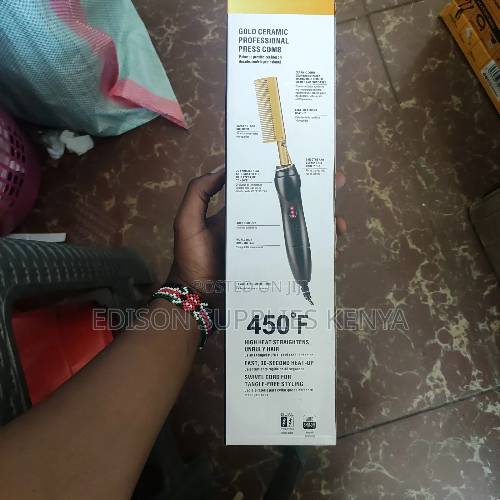 Hot Comb Golden Straight Comb for Wigs and Natural Hair. Good Quality