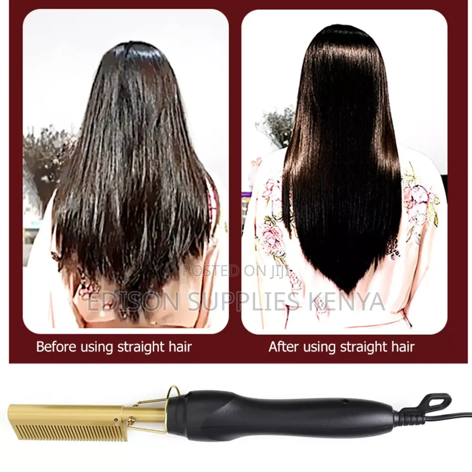 Hot Comb Golden Straight Comb for Wigs and Natural Hair. Good Quality