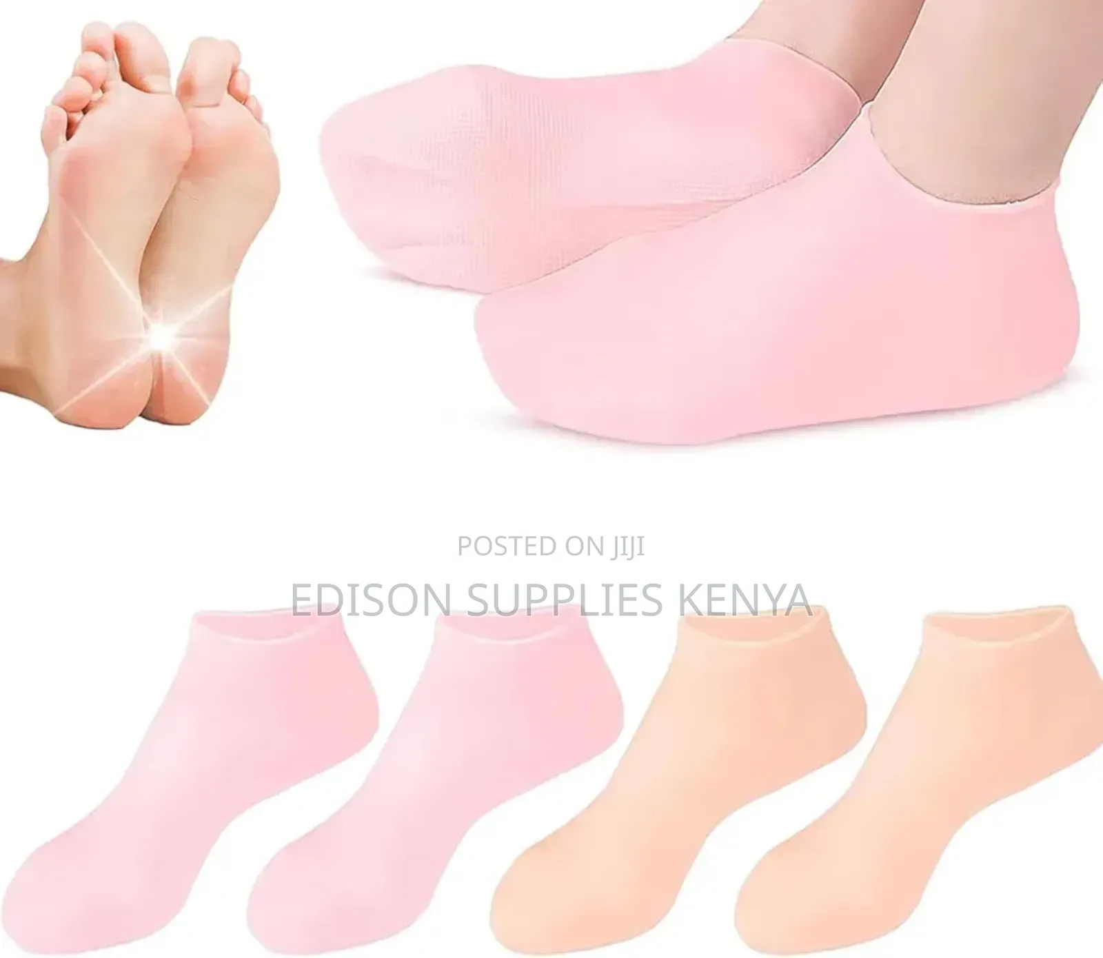 Silicone Socks for Women, Soft Gel Moisturizing Foot Socks
