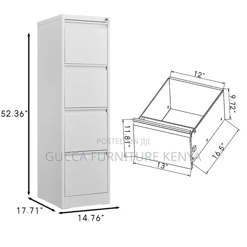 Cabinets:4-Drawer Home Office Organizer Storage Cabinet