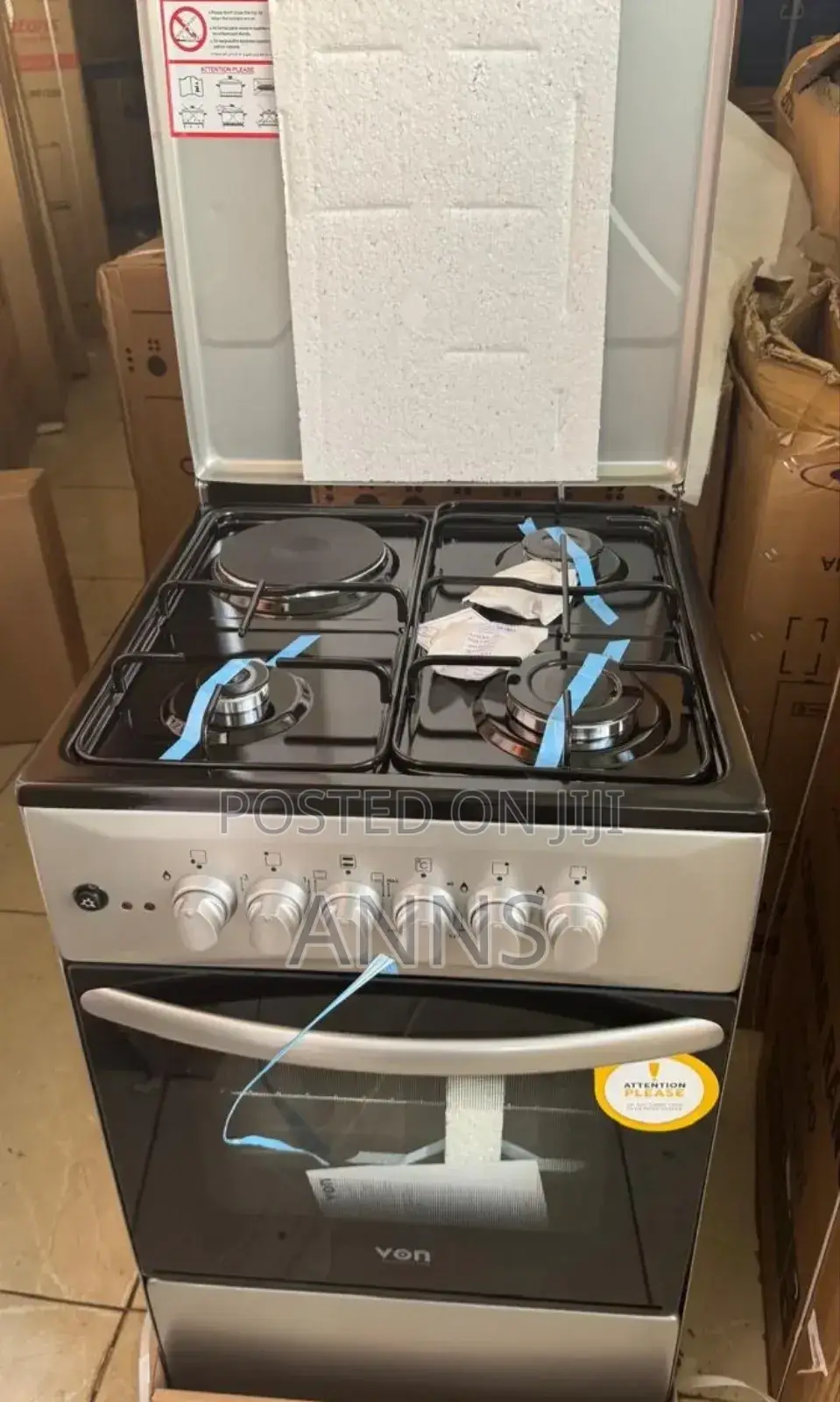 Von 50 by 60 Amazing 3gas +1electric Plate Cooker - Oven E.
