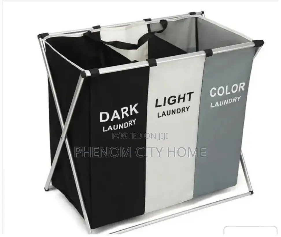 3 Grid Foldable Colour Laundry Basket