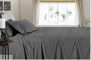 Available Plain Colour Strippe Cotton Bedsheet Set