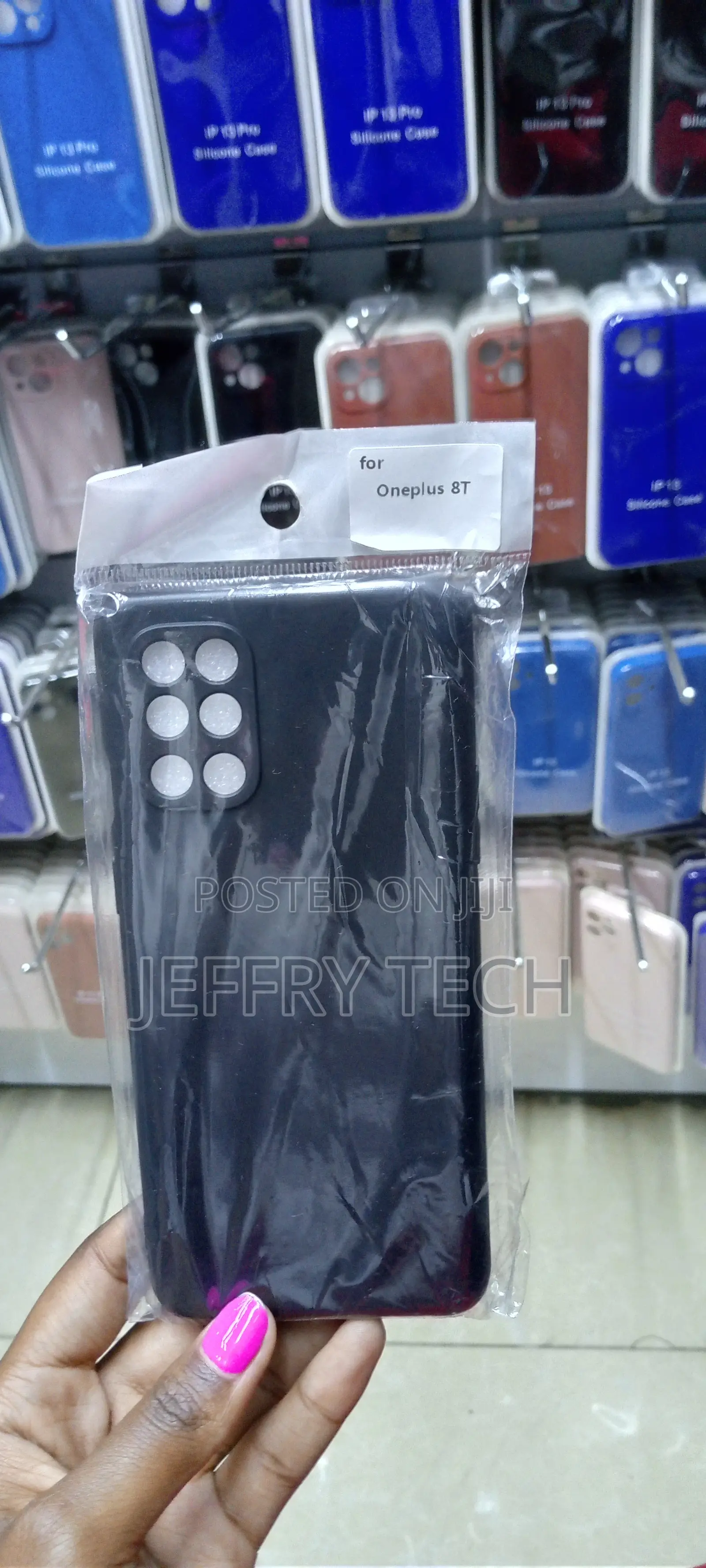 Case Back Cover for One Plus 8T (Soft|Silicone|Black)