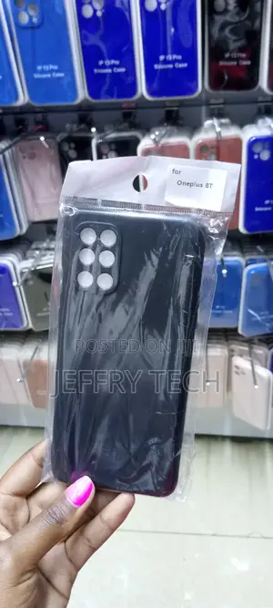 Case Back Cover for One Plus 8T (Soft|Silicone|Black)
