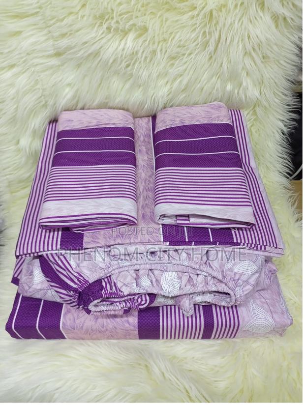 Purplish Bedsheet Set With Mattress Cover/Fitted Bedsheet - thumbnail 3