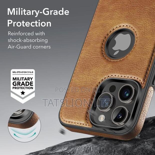 iPhone 16 Pro Classic PU Soft Leather Cover Case F - thumbnail 3