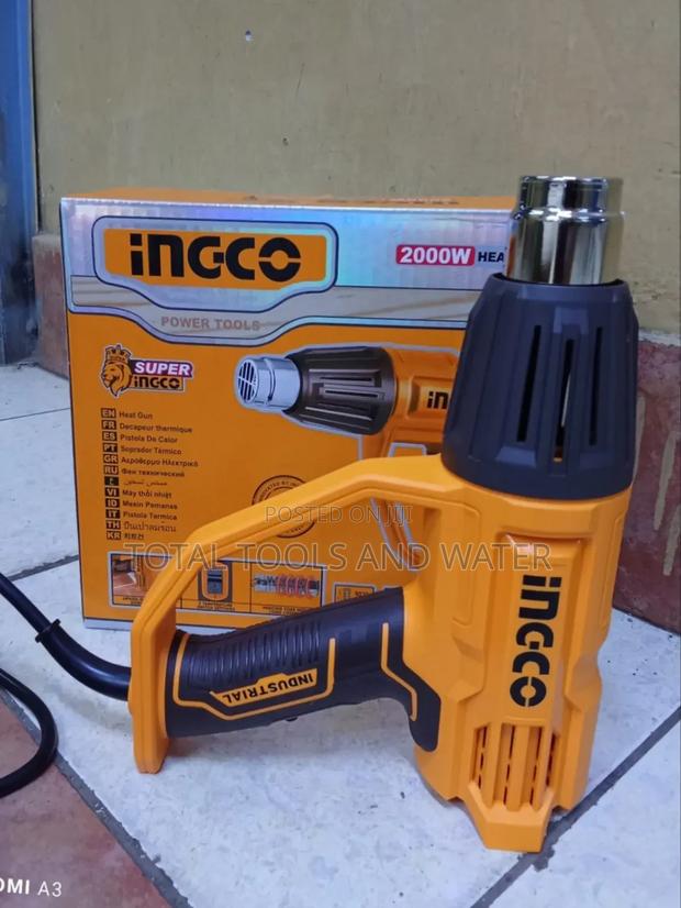 INGCO Comfortable Grip Hot Air Gun 2000W Plus Extra Nozzle