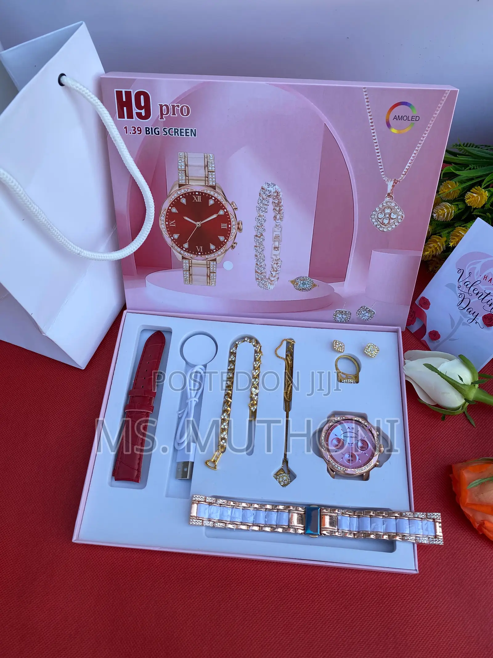 LADIES 6 in 1 VALENTINES SMARTWATCH SET