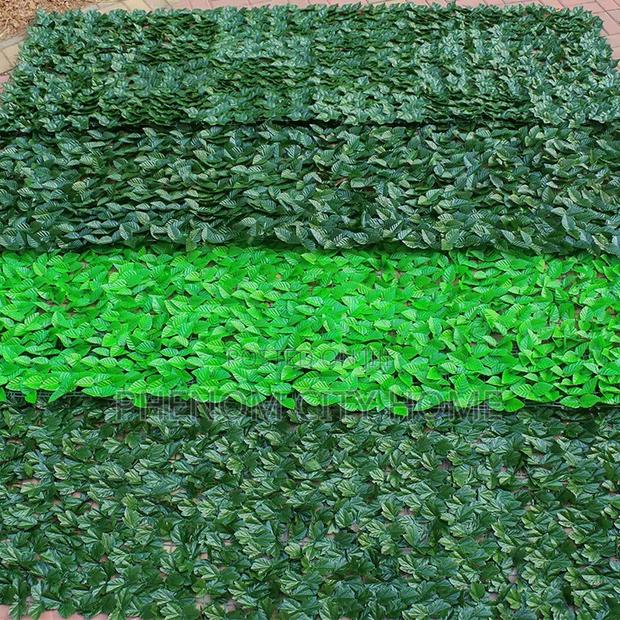 Dark Green Artificial Leafy Privacy Fence - thumbnail 4