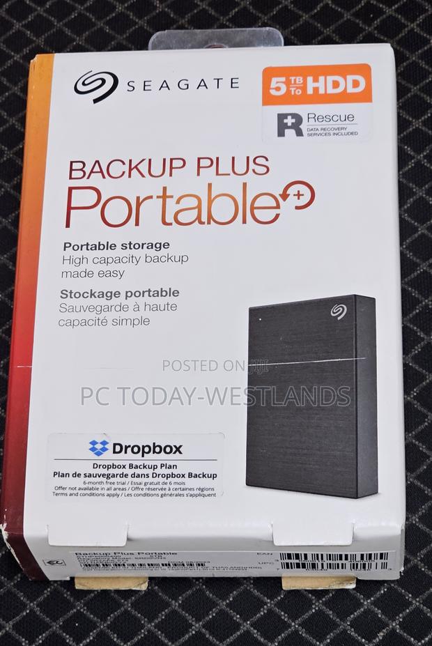 Seagate Backup Plus Portable Drive Black 5tb STHP5000400 - thumbnail 3