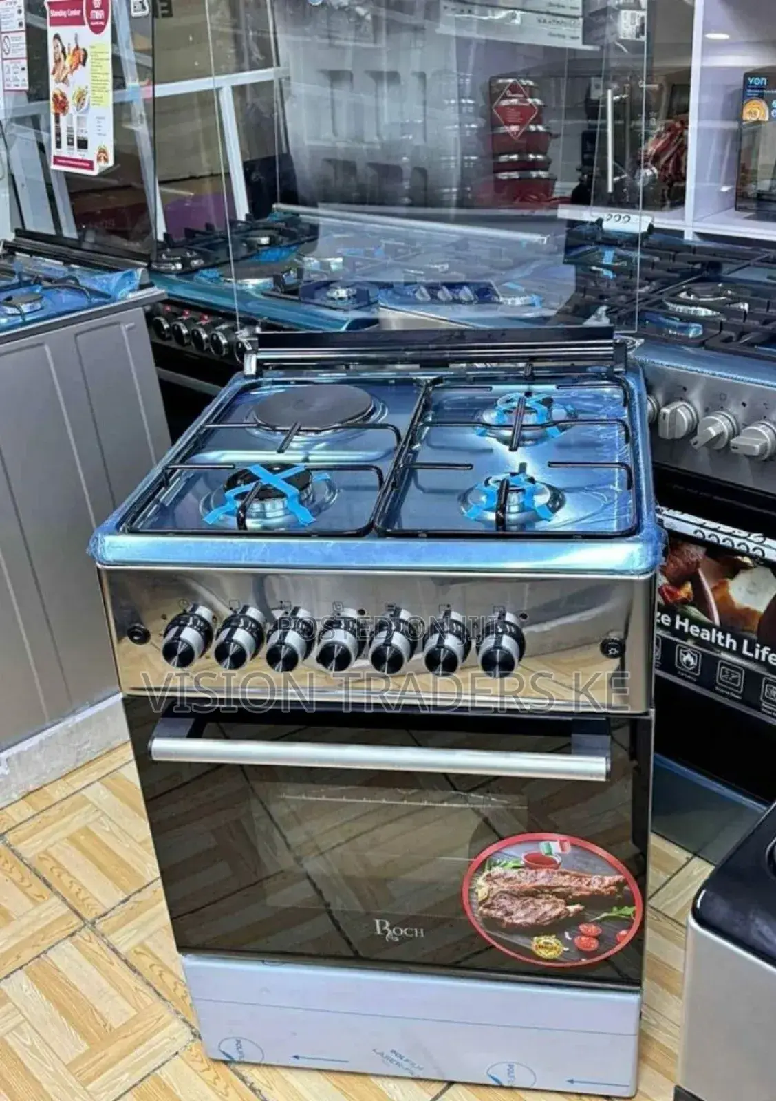 Roch 60*60 3gas +1 Electric Oven, Standing Cooker