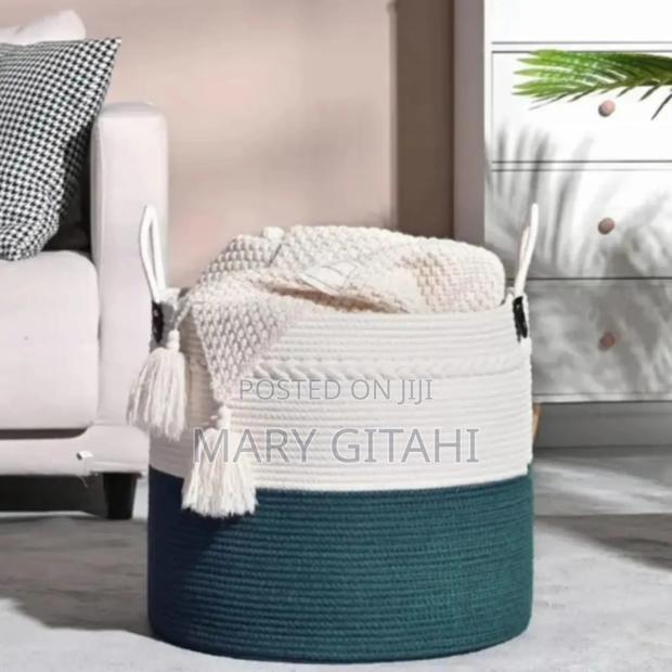Cotton Rope Basket*Decorative Woven Basket for Living Room