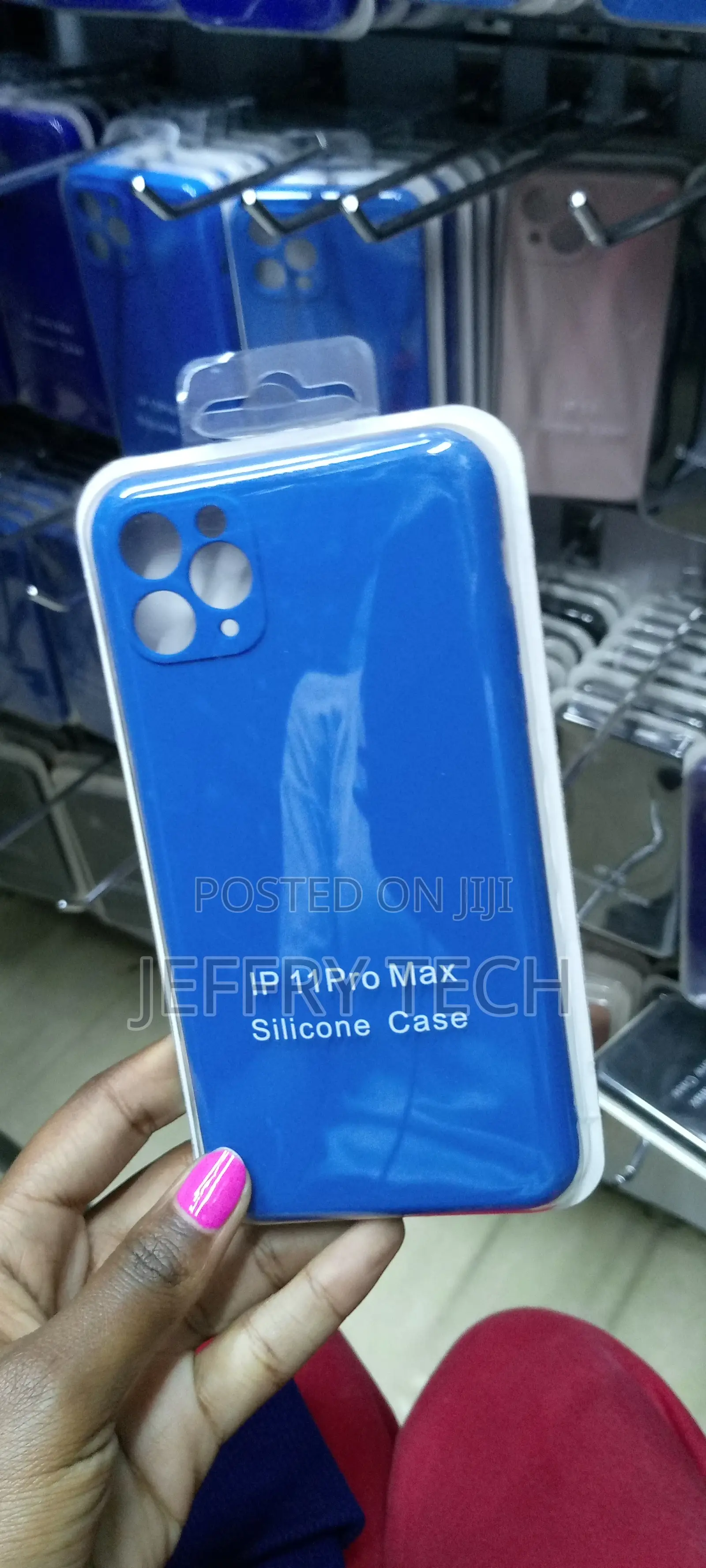 Blue Liquid Silicone iPhone 11 Pro Max Case, Shockproof Case