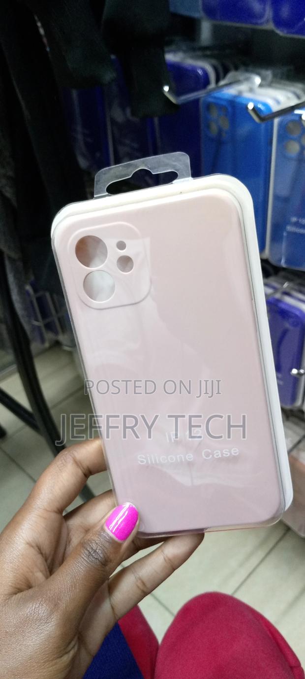 iPhone 12 Liquid Silicone Full Body Cover Camera Pink Case - thumbnail 3