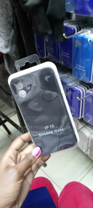 Liquid Silicone Case iPhone 12 Full Body Protection- Bllack