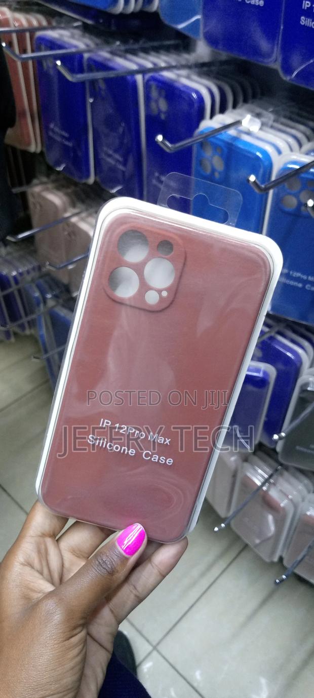 Brown iPhone 12 Pro Max Liquid Silicone Shockproof Case - thumbnail 3