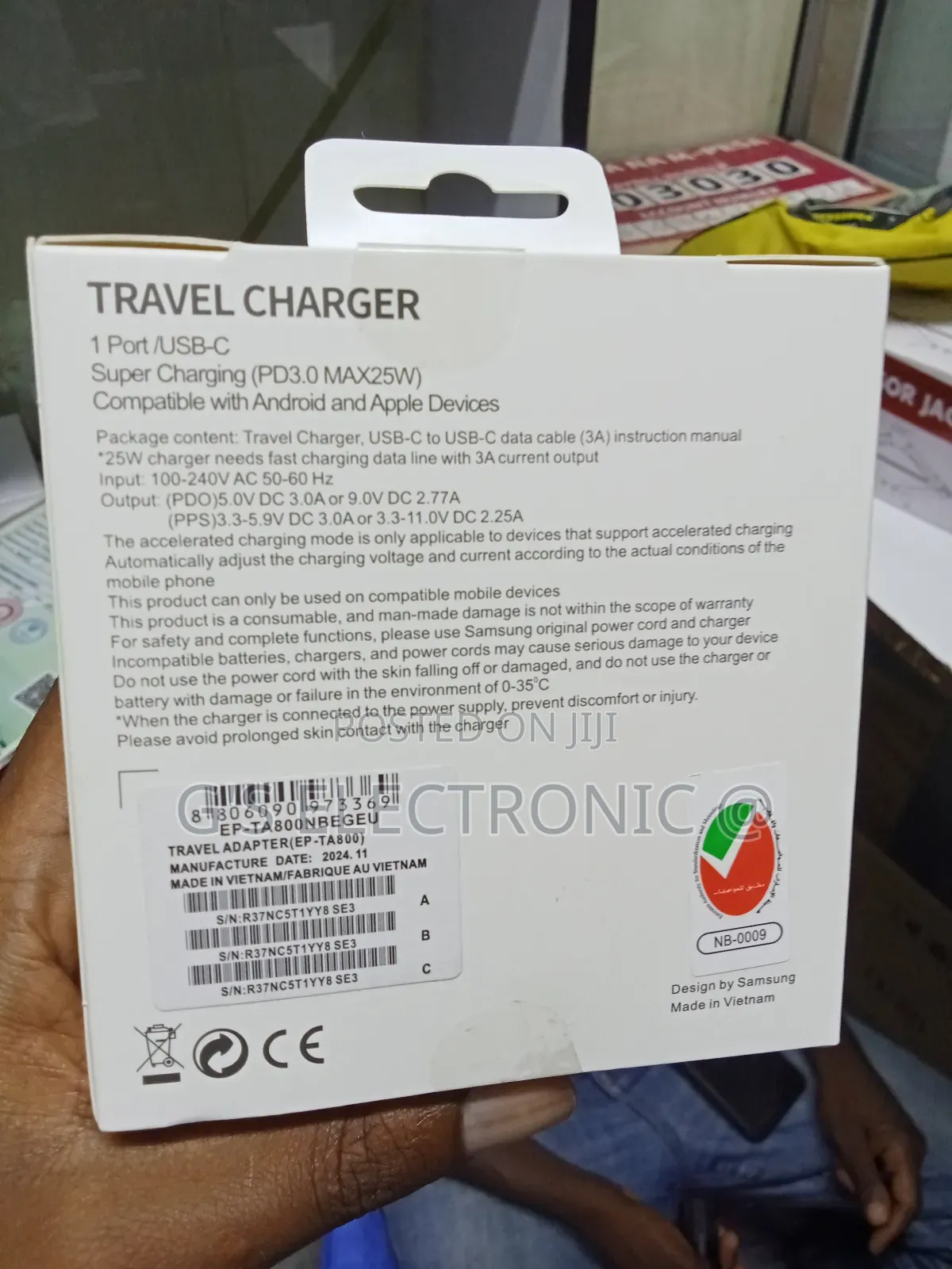 Sumsung Charger 25w/Usb C to USB -C