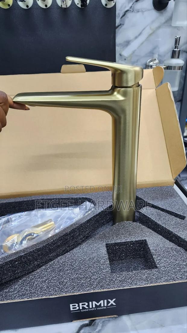 Brimix Table Top Basin Mixer Antique Brass - main view