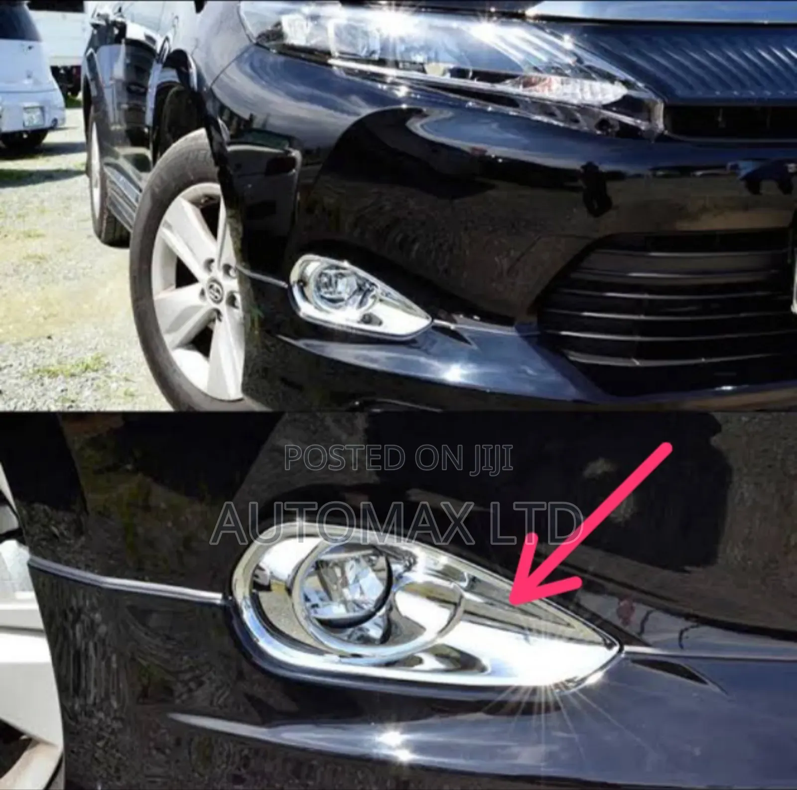 New Chrome Fog Covers Finishers. For Toyota Harrier, Yr2015+