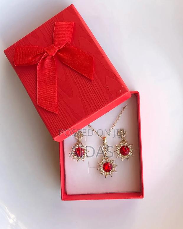 Beautiful Red Necklace and Earings Valentine's Gift - main view