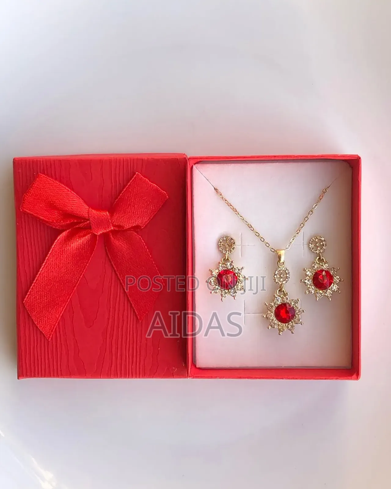 Beautiful Red Necklace and Earings Valentine's Gift