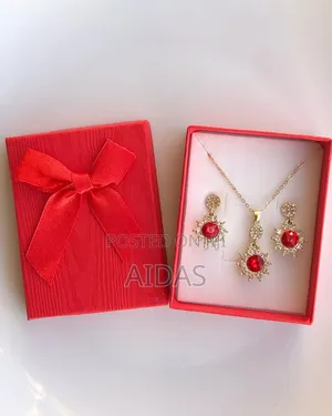 Beautiful Red Necklace and Earings Valentine's Gift