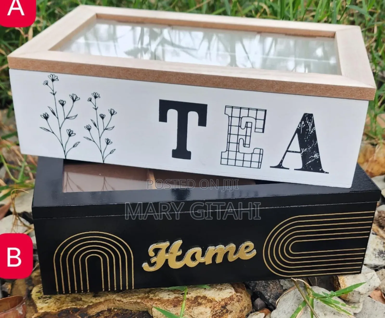 Compartments Wooden Teabag / Coffee Organizer*