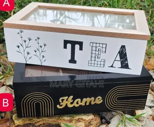 Compartments Wooden Teabag / Coffee Organizer*