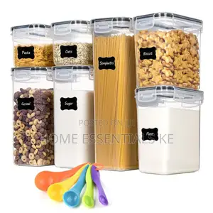 *8 PCS Food/Pantry Storage Container With Stickers/Cups/ Pen