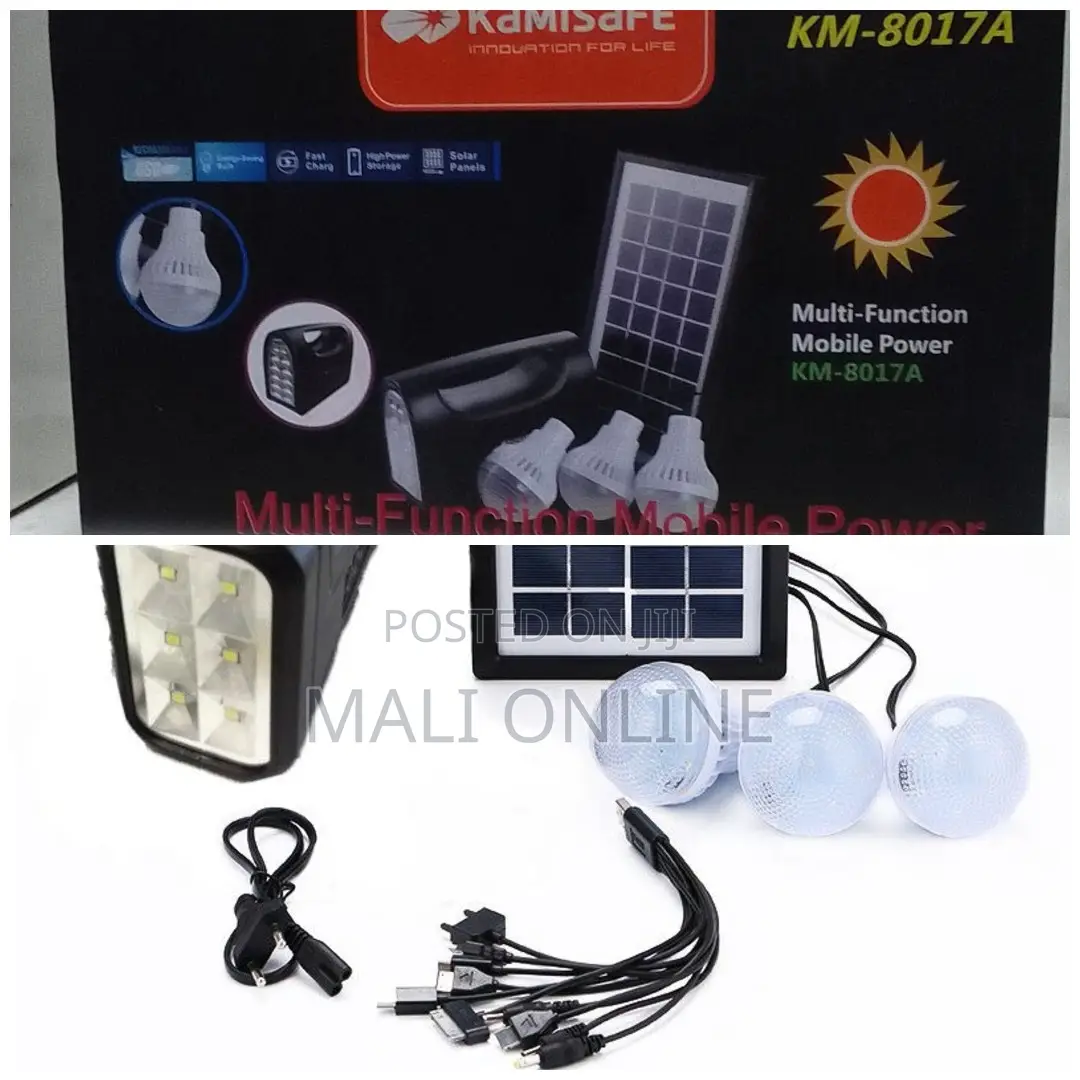 Rechargeable Solar Lighting System Kamisafe KM-8017A
