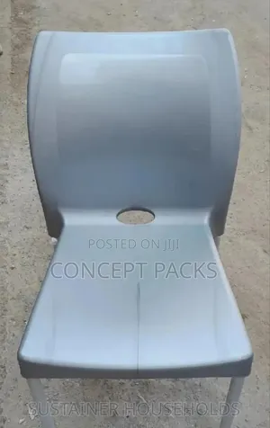 Silver Kifaru Complast Chair With Strong Chrome Stands.