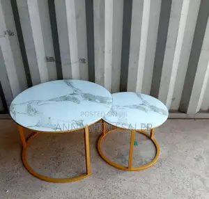 Marble Nesting Coffee Table (Glass Effect M-E6