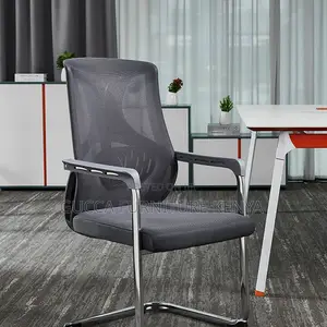 Office Chairs: Modern High-Back Mesh Chrome Conference Seat