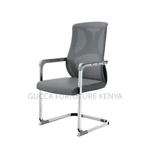 Office Chairs: Modern High-Back Mesh Chrome Conference Seat