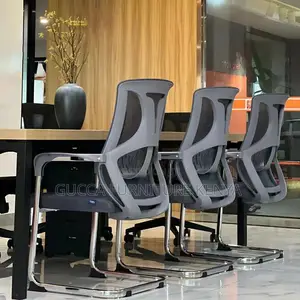 Office Chairs: Modern High-Back Mesh Chrome Conference Seat