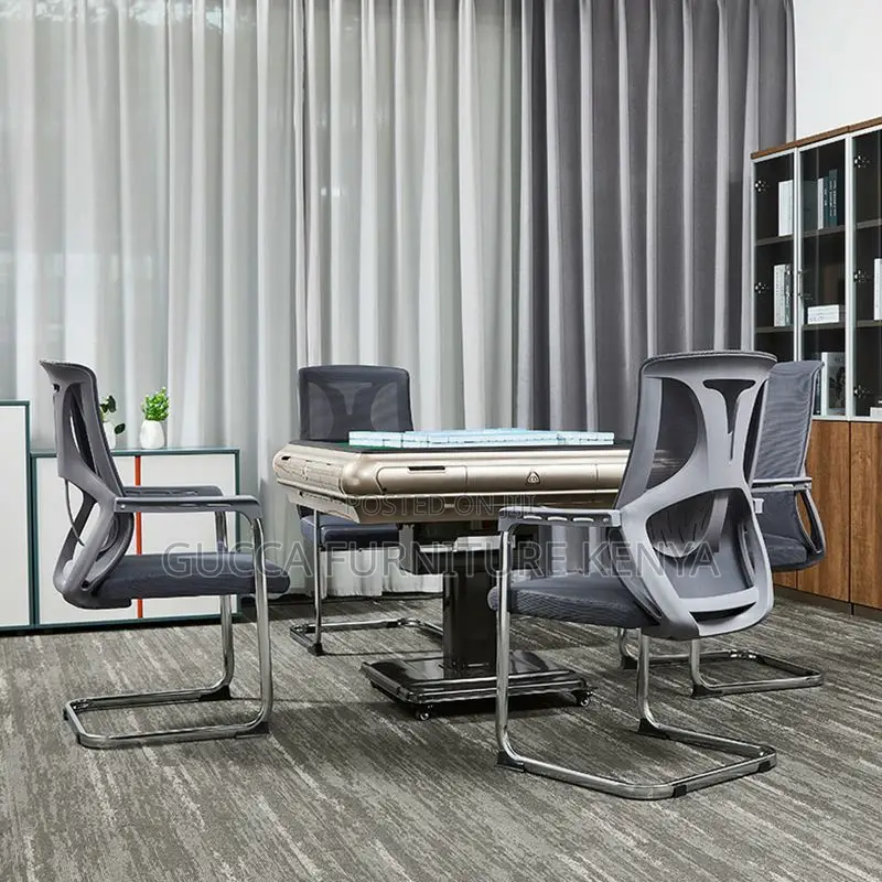 Office Chairs: Modern High-Back Mesh Chrome Conference Seat
