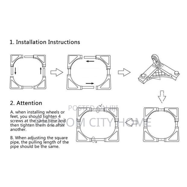 Heavy Duty Adjustable Fridge Washing Machine Base - thumbnail 4