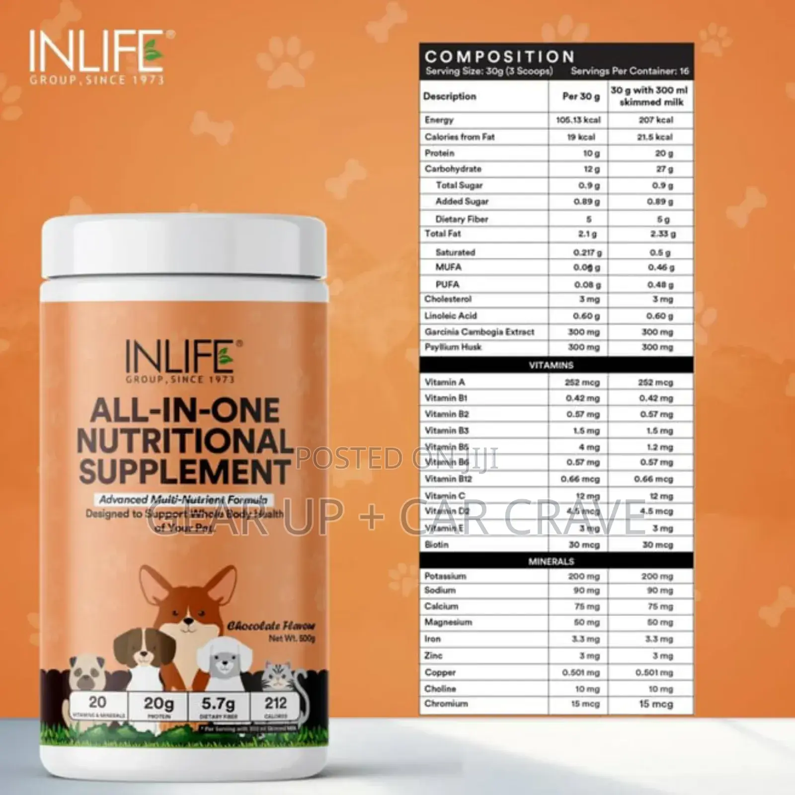 INLIFE All-in-One Nutritional Supplement for Pets