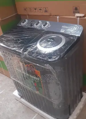 Syinix Black 10kgs Wash and Spin Top Loader Laundry Machine