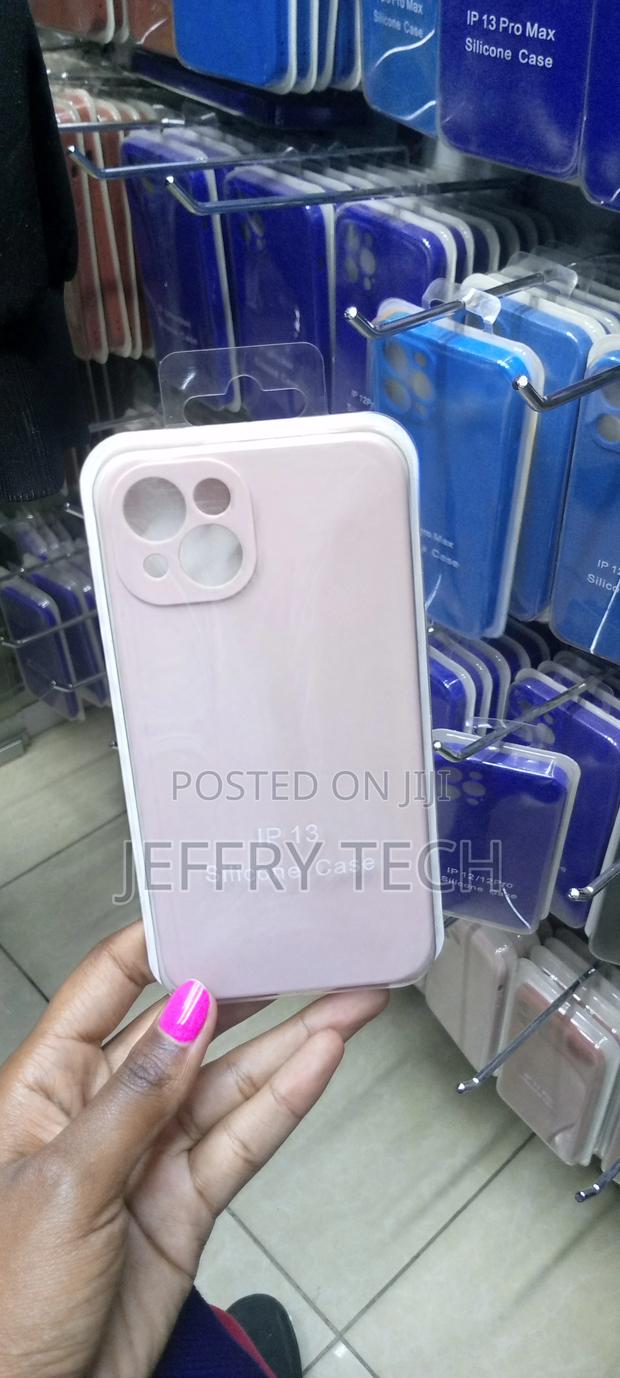 iPhone 13 Liquid Silicone Soft Gel Rubber Microfiber Lining - main view