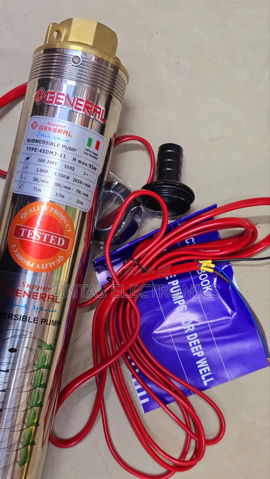 Electric Submersible Water Pump 1HP