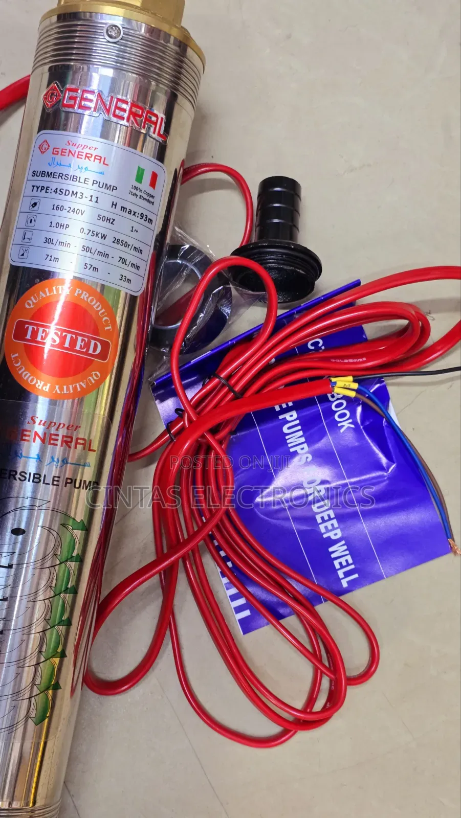 Tested Submersible Water Pipe 1HP