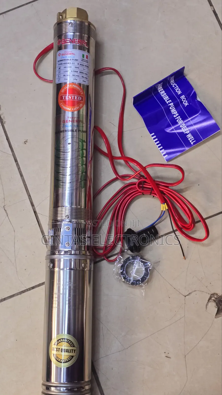 Tested Submersible Water Pipe 1HP