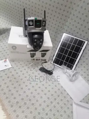 ( 2mp V380 Pro 4G) Dual Lens Solar PTZ Outdoor Camera